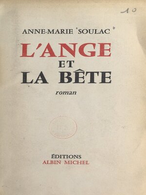 cover image of L'ange et la bête